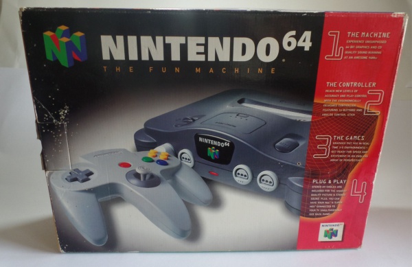 Video Game Nintendo 64 - Completo controle , Cabos e 1 Jogo J League Konami (Japonês) - Voltagem 127 - Não testado