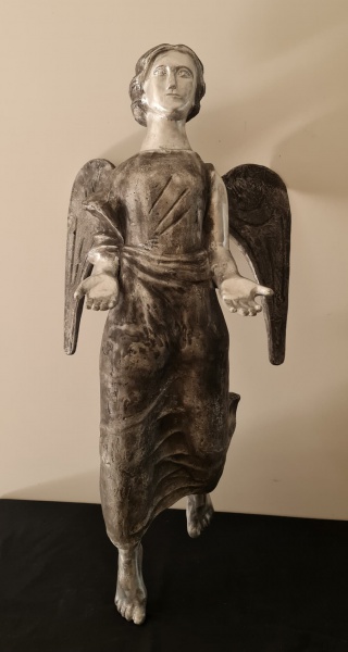 Joias . Alfredo Ceschiatti  Anjo em alumínio oxidado prata, tipo dos anjos da catedral ...