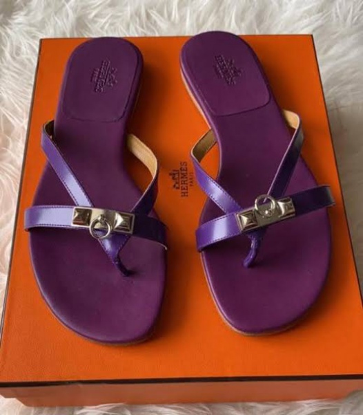 Joias . Autêntica rasteira Hermés Corfou 34br, usada 1x em perfeito estado com dust Bag