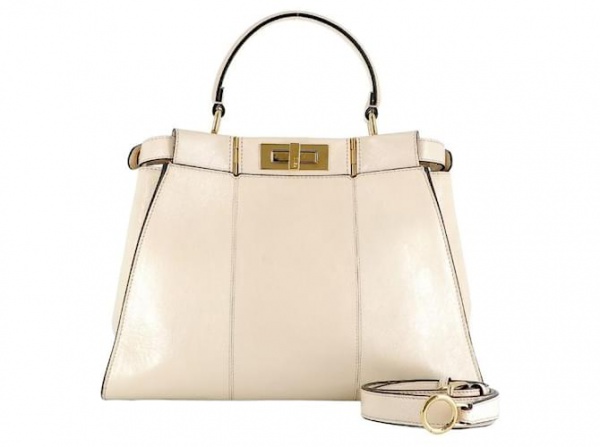 Bolsas . Autêntica Bolsa Fendi Pekaboo Grande com alça longa, em estado de loja, com ...