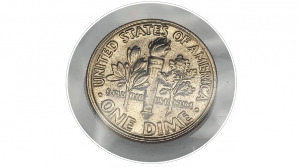 Moeda Níquel Estados Unidos One Dime Dólar Roosevelt 1988 Flor de