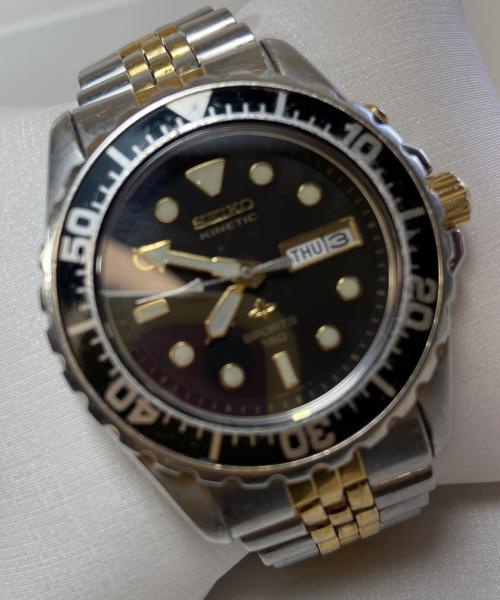 RELÓGIO SEIKO VINTAGE KINETIC SPORTS 150, CAIXA E PULS