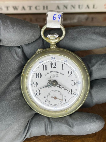 RELOGIO DE BOLSO F.E. ROSKOPF - PATENT - 48mm DE CAIXA