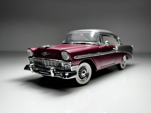 1956 Chevy Bel air Azul / Branca - Franklin Mint Escala