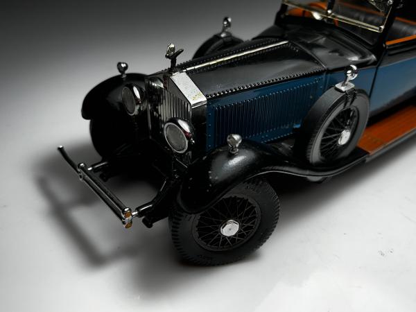 1929 Rolls Royce Phantom I Preta / Azul - Franklin Mint