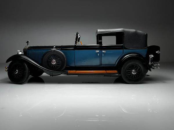 1929 Rolls Royce Phantom I Preta / Azul - Franklin Mint