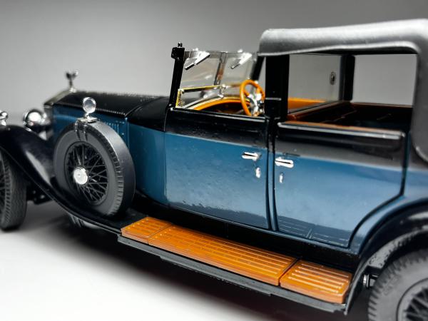 1929 Rolls Royce Phantom I Preta / Azul - Franklin Mint