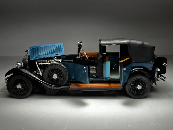 1929 Rolls Royce Phantom I Preta / Azul - Franklin Mint