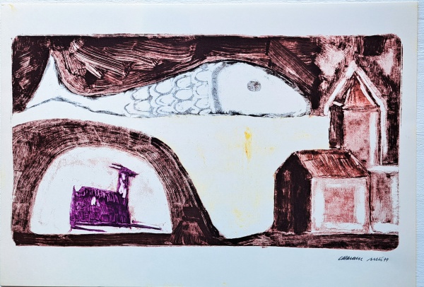 CALASANS NETO - Rara XILOGRAVURA/ Metal de 1979 - Dimensões: S/ mold. - 47 x 32 cm - acid - Salvador, Bahia - 1932/2006, pintor, Ilustrador, entalhador, desenhista e cenógrafo.- Linda para DECORAR - Lote B — CALASANS NETO