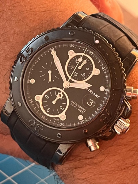 RELOGIO MONTBLANC SPORT, 44MM, XXL, CRONÓGRAFO, AUTOMATICO, CAIXA