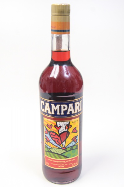 Garrafa Comemorativa de 150 anos Campari, por razão da