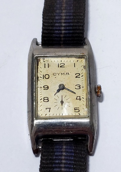 【1940s】CYMA スモセコ OH済 ヴィンテージ腕時計 Vintage Relógio Cyma Swiss 1940s à corda 31 x 22mm, Sem