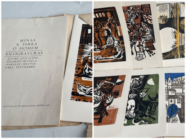 ÁLBUM: AS MINAS, AS TERRAS, O HOMEM - XILOGRAVURAS, de ÁLVARO