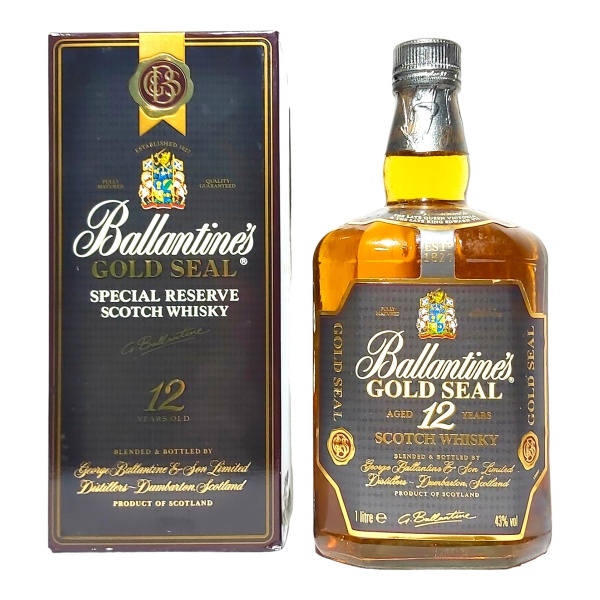 BALLANTINES - WHISKY ESCOCÊS, MODELO GOLD SEAL, 12 ANOS
