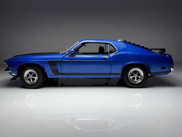 1969 Ford Mustang Azul - Welly Escala 1/18 miniatura e