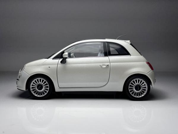 NOREV FIAT 500 Lounge 1:18 パールホワイト Fiat 500 Branco - Norev Escala 1/18 miniatura em metal