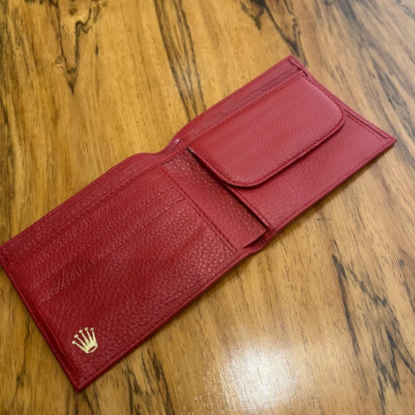 RARA CARTEIRA ROLEX EM COURO COR VERMELHA, 100% ORIGINAL E SEM USO