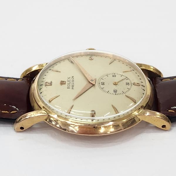 ROLEX - RELÓGIO SUIÇO DE OURO 18K MODELO PRECISION 17 rubis