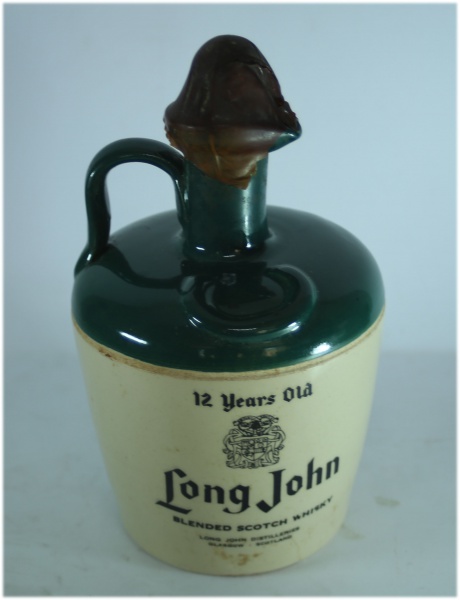 Whisky Long John, lacrado em garrafa de cerâmica, Não é possivel