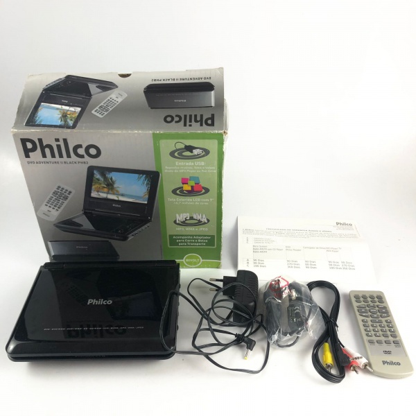 Leitor de DVD e outros formatos da marca PHILCO, modelo ADVENTURE