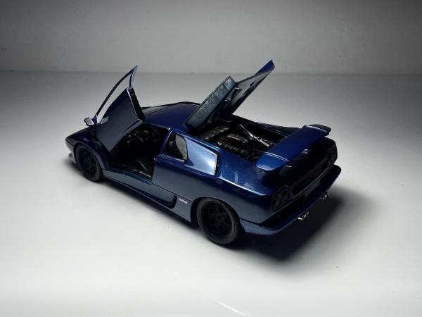 1990 Lamborghini Diablo Azul - Burago Escala 1/18 mini