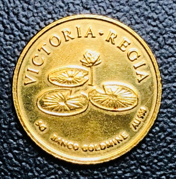Barra de Ouro do Banco do Brasil - Vitoria Regia - 1992 - Ouro
