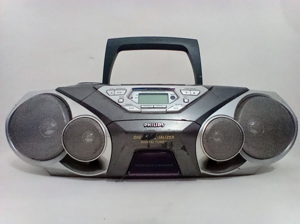 CD Rádio Cassette Recorder AZ1575 - Marca PHILIPS - Medida 51cm