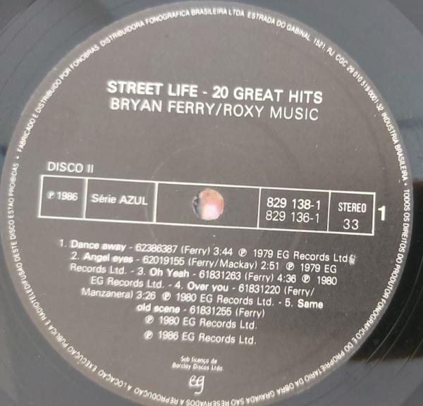 Disco de Vinil Bryan Ferry / Roxy Music, Street Life -