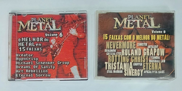 Lote de 2 conservados CDs da coleção - PLANET METAL - Vol. 6 e 8
