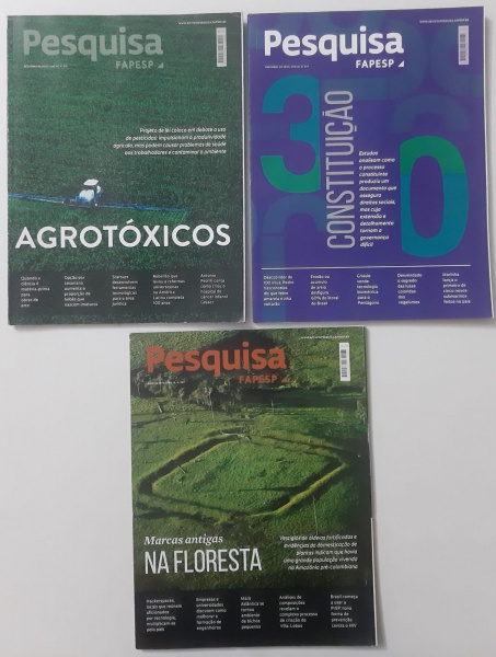 REVISTA - Lote composto com 3 revistas Pesquisa Fapesp
