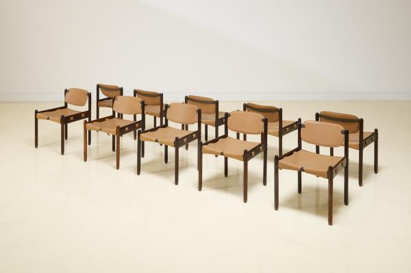 Jorge Zalszupin (L'Atelier) - Conjunto de dez cadeiras modelo