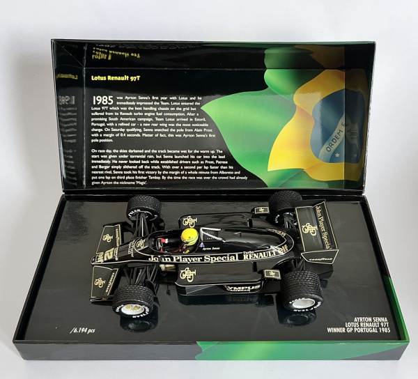 84 MINICHAMPS Lotus Renault 97T 1985 ミニカ Miniatura F1 Lotus Renault 97T 1985 Ayrton Senna 1:18 Minichamps