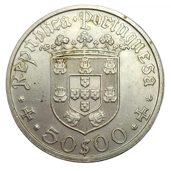 Moeda de Portugal - 50 Escudos (Pedro Alvares Cabral)1968 500º