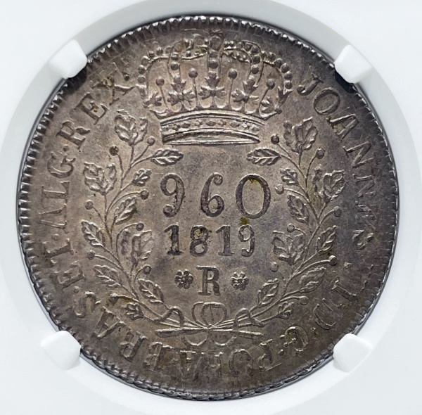 Relogios . PC038 - 640 RÉIS  1813R - SOB/FC - RECUNHO S/ 600 RÉIS foto 6