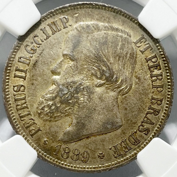 Relogios . PI080 - 1000 RÉIS 1884 - P650 - GRADUADA NGC AU55 - 290 foto 8