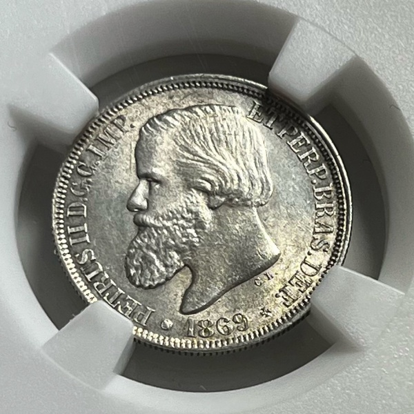 Relogios . PI258 - 960 RÉIS 1825 R - P506 - GRADUADA NGC MS61 - 28 foto 8