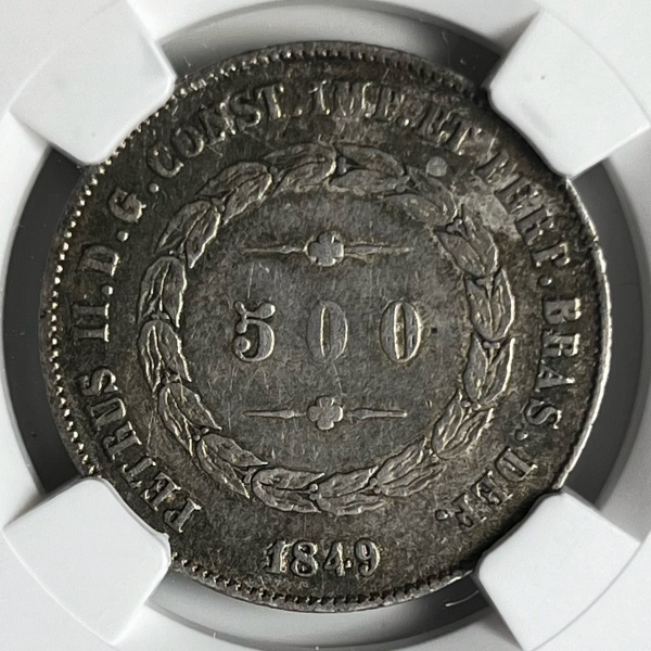 Relogios . PI291 - 1000 RÉIS 1854 - P602 - GRADUADA NGC UNC DETAIL foto 4
