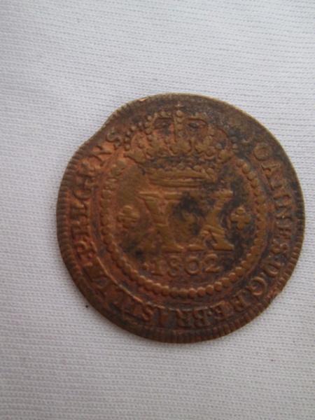 moeda em cobre Brasil colonia XX 1802