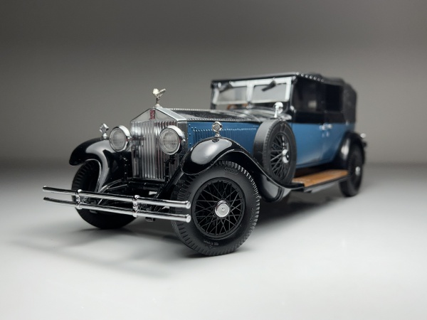1929 ROLLS ROYCE PHANTOM I AZUL - FRANKLIN MINT Escala
