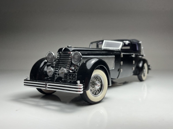 1940 DUESENBERG SJ CONVERTIBLE TOWN CAR PRETO - FRANKLI