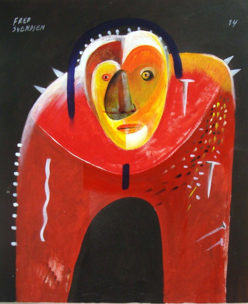 Fred Svendsen - Quadro óleo sobre tela. 70x60cm, sem moldura. Fred