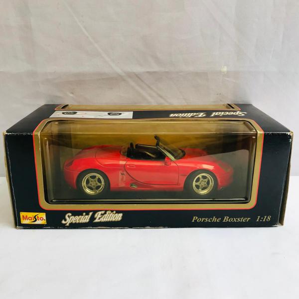 箱付き Maisto マイスト Porsche Boxster 1/18 レッド Miniatura Colecionável SPECIAL EDITION MAISTO em Escala 1:18