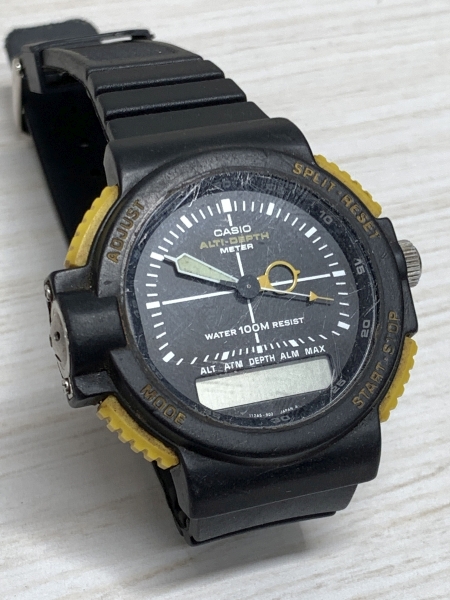 ANTIGO RELÓGIO CASIO ALTI-DEPTH METER 376 ARW-320 JAPAN, não