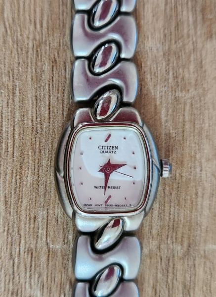 RELÓGIO CITIZEN QUARTAZ FEMININO 902636 METAL PRATA ANOS 2000