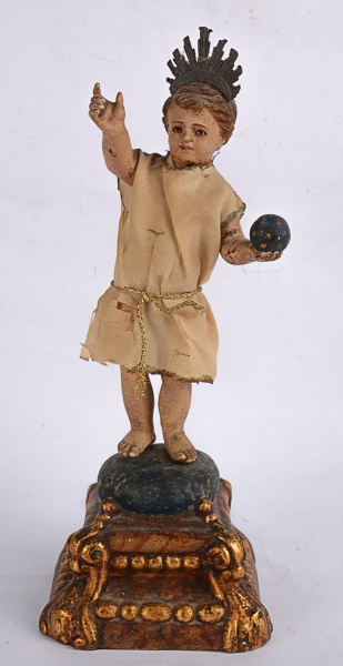 Menino Jesus. Imagem executada em terracota policromada