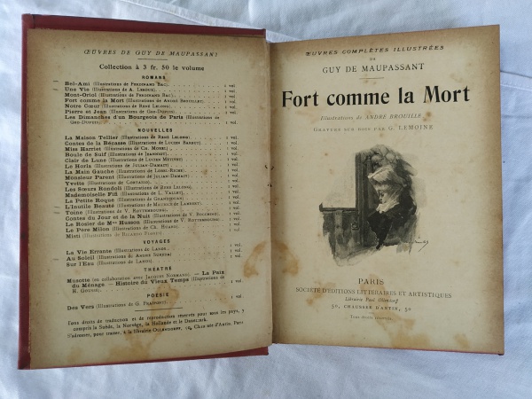 Le Livre Ceuvres complètes Ilustrèes de Guy de Maupass