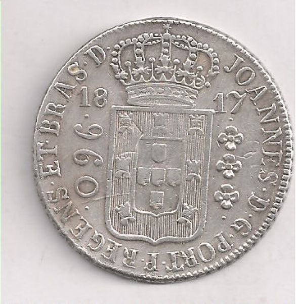 Moeda do Brasil- 960 Réis 1817R - Rio - P427 - Prata - Colônia