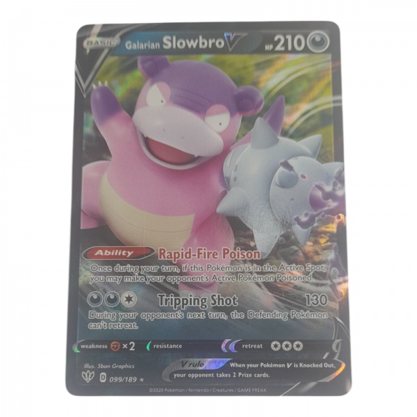 Carta Pokemon Galarian Slowbro 099/189 HP210 - EUA 2020