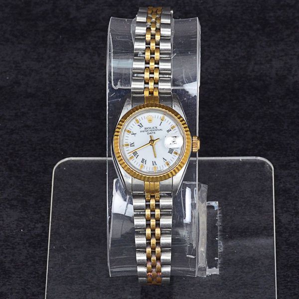 Rolex Oyster Perpetual Date Relógio feminino em aço inoxidável