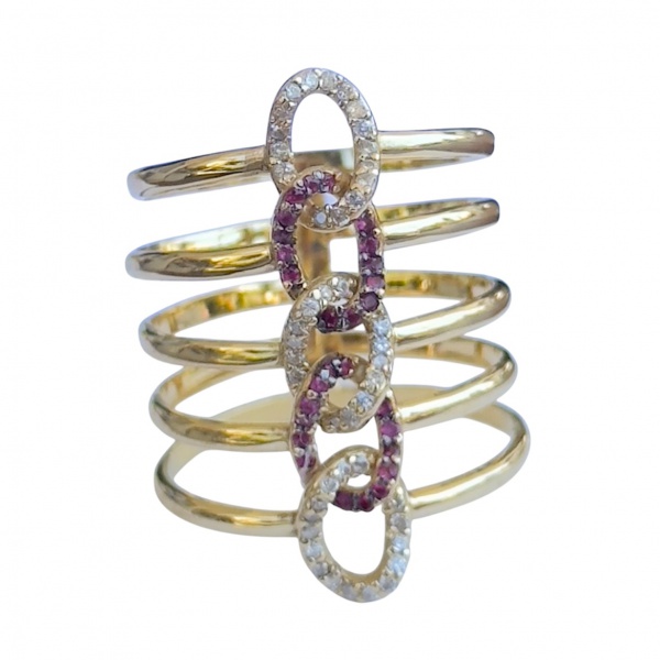 Joias . Brinco Ear Cuff Luxo em Ouro Amarelo 18K com Diamantes foto 4